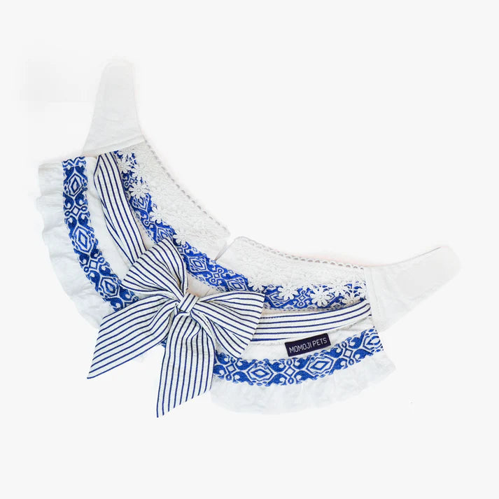 Artemis Designer Pet Bib with Striped Bow