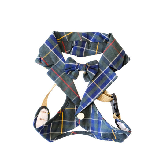 The Windsor Walk – Classic Green Tartan Dog Harness