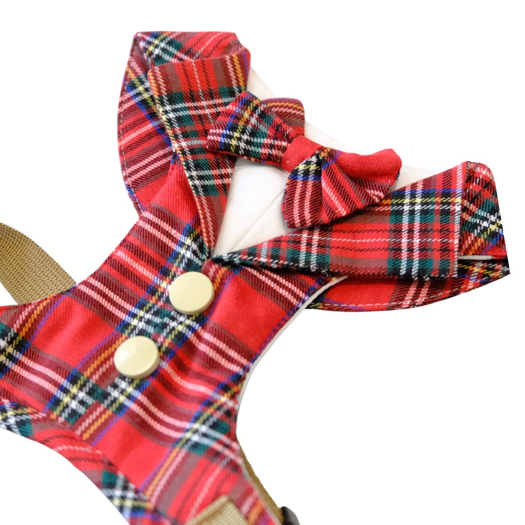 The Balmoral Bark – Red Tartan Dog Harness