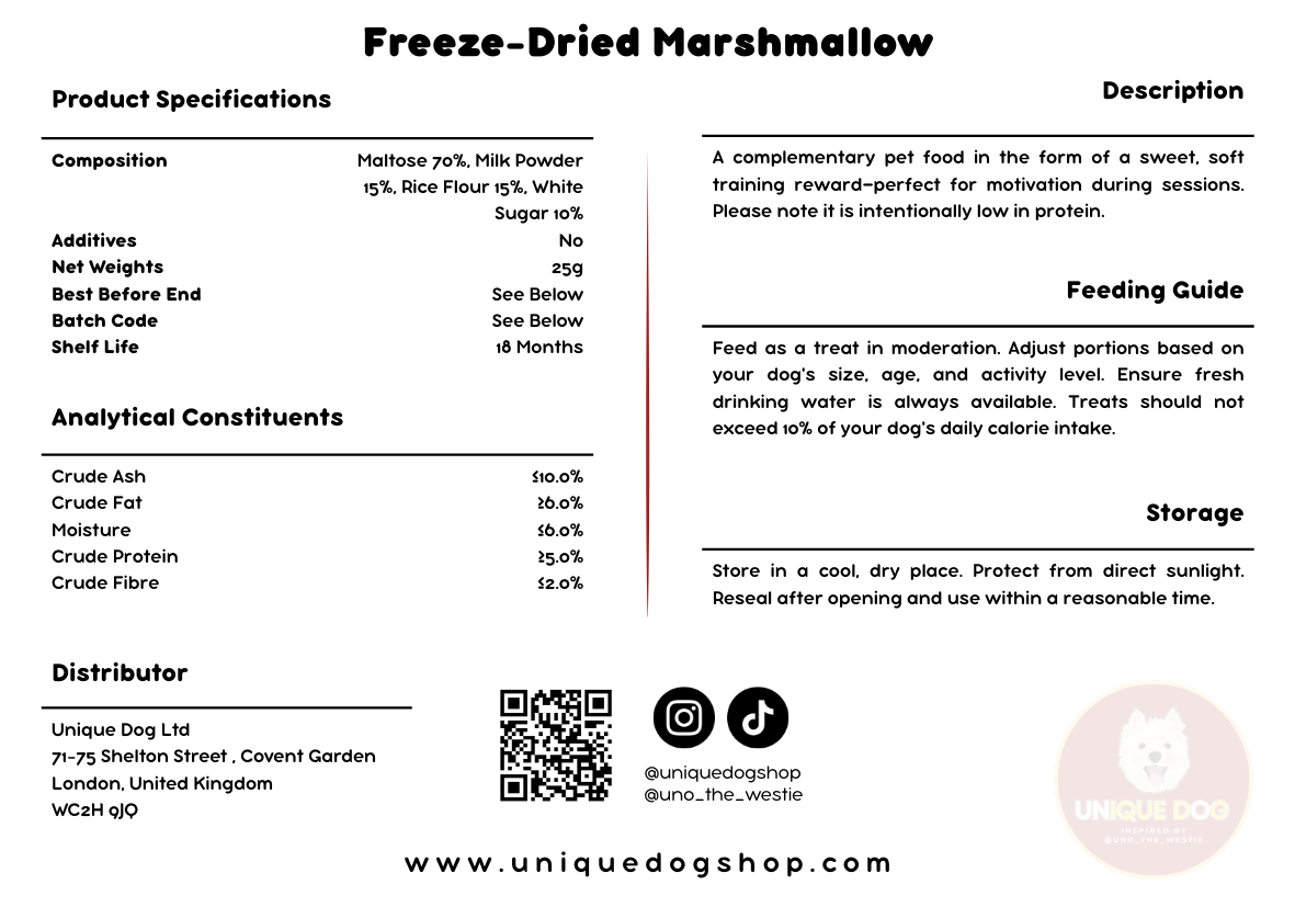Unique Dog Freeze-Dried Marshmallow Training Bites
