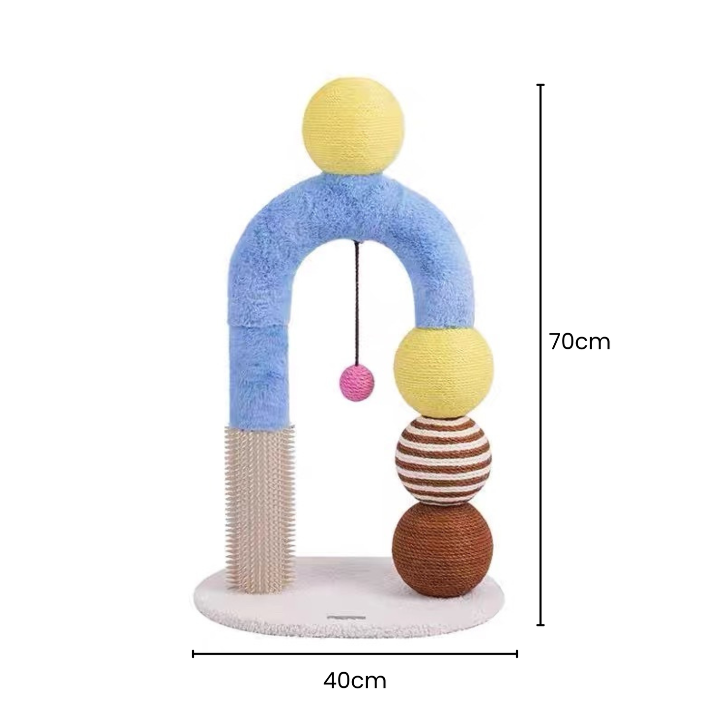 Cat Arch Tree with Balls and Rubbing Pole