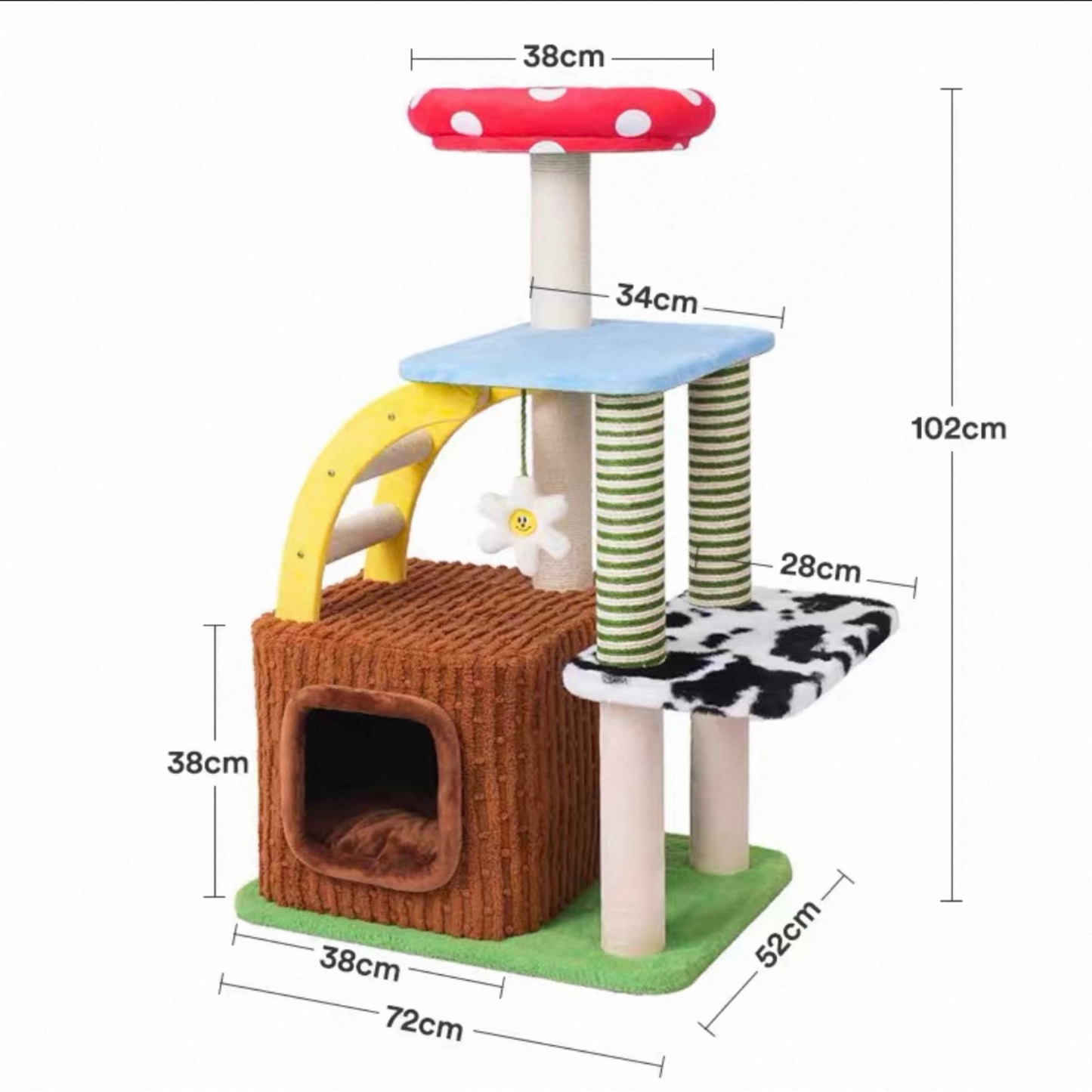3-in-1 Multi-Function Cat Tree — Bed, Scratcher & Multi-Level Activity Tower