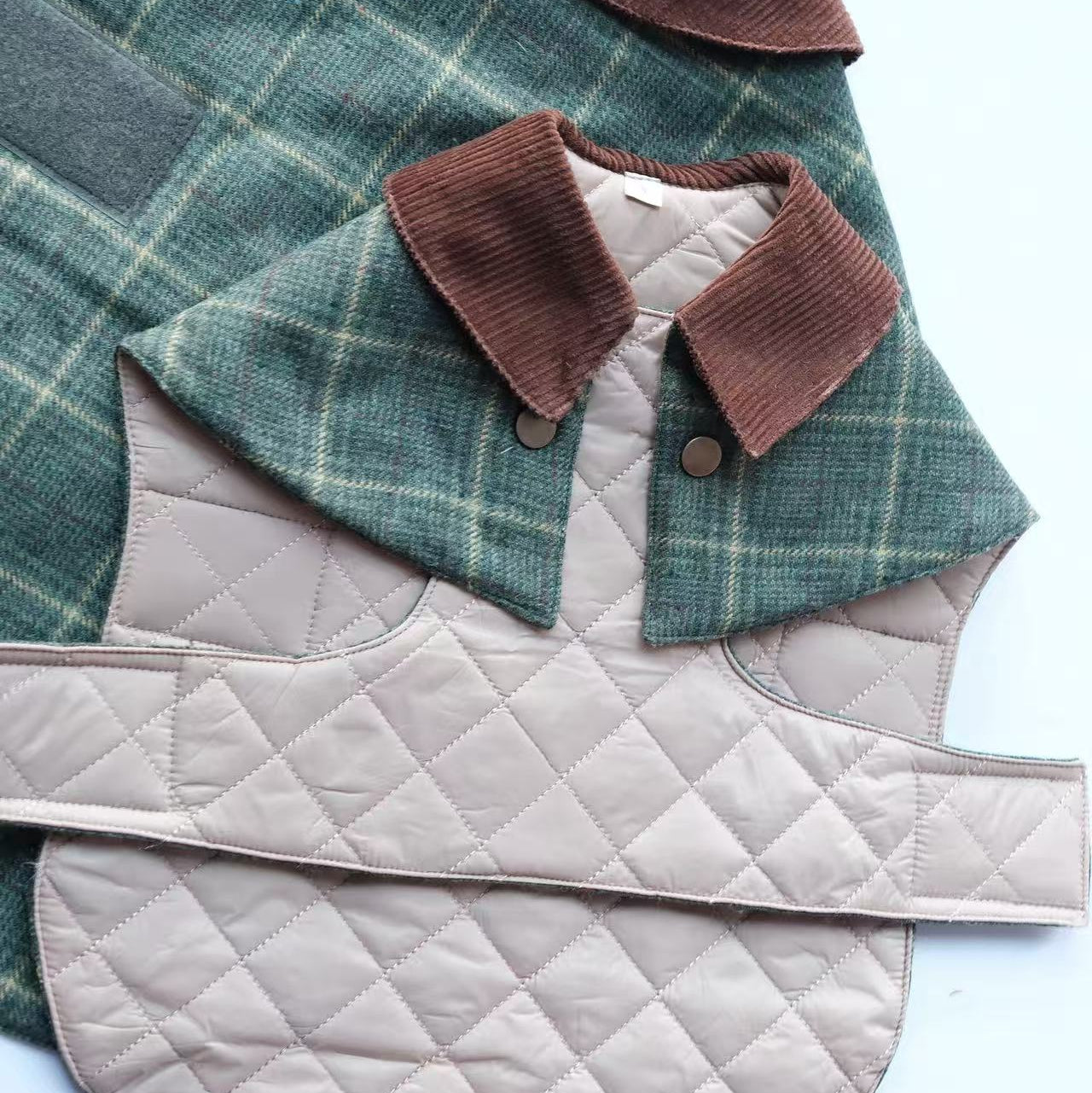 Unique Dog Vintage - Light Green Tweed Coat