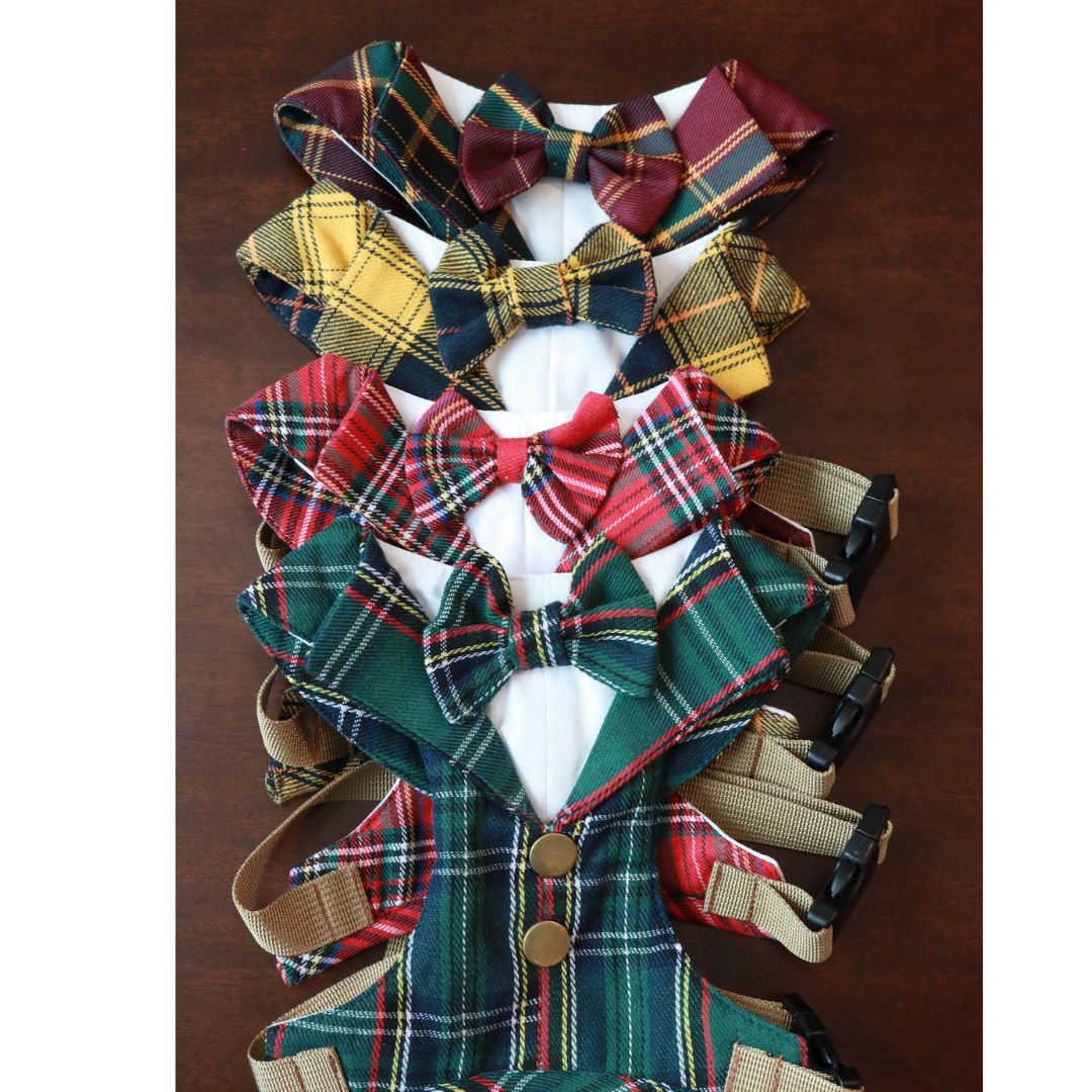 The Kensington Sunshine – Yellow Tartan Dog Harness