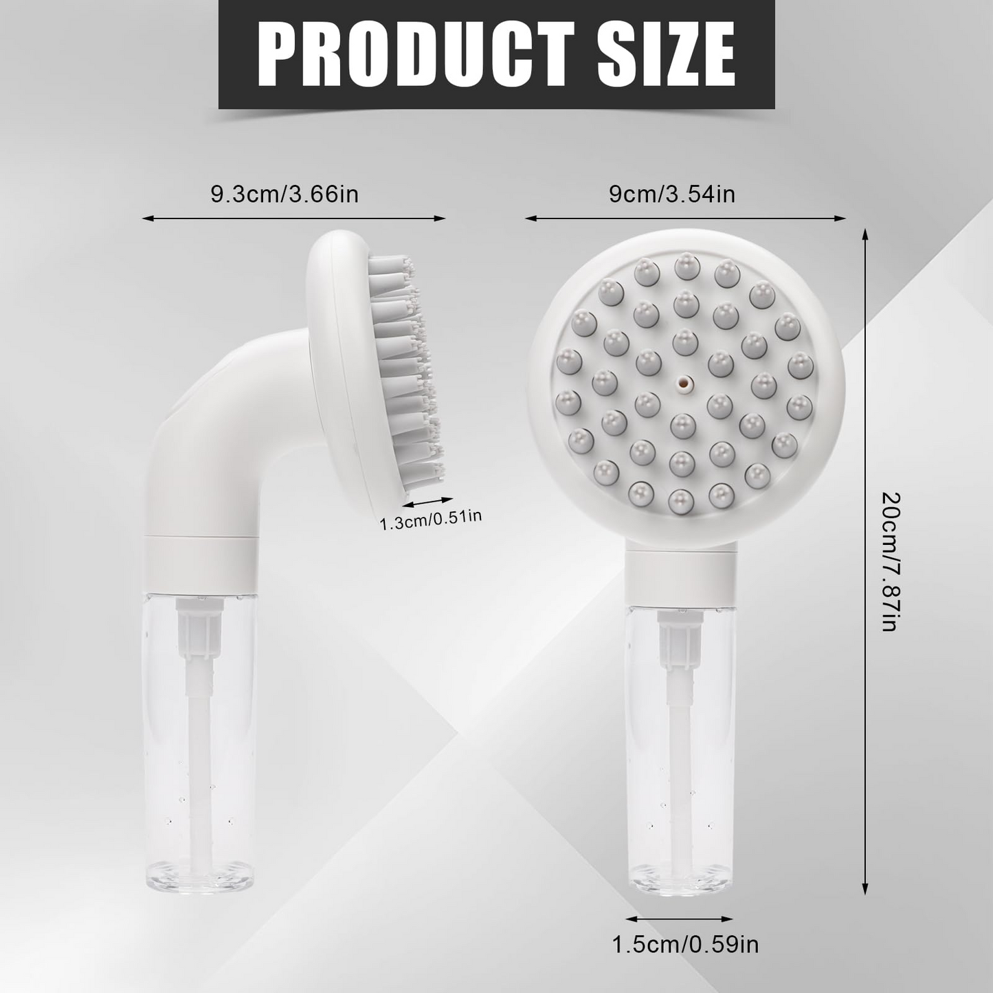 3-in-1 Silicone Dog Bath Brush — Shampoo Dispenser & Gentle Massage Groomer