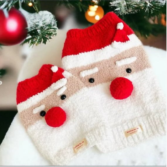 Fuzzy Santa Dog Sweater — Christmas Edition