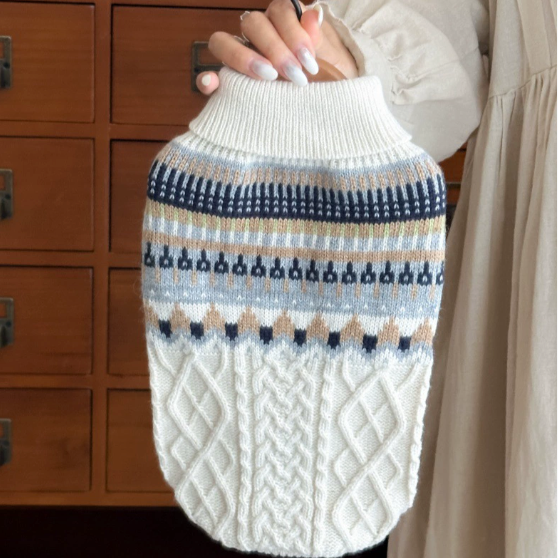Retro Fair Isle Knit Dog Sweater — Cozy Winter Collection