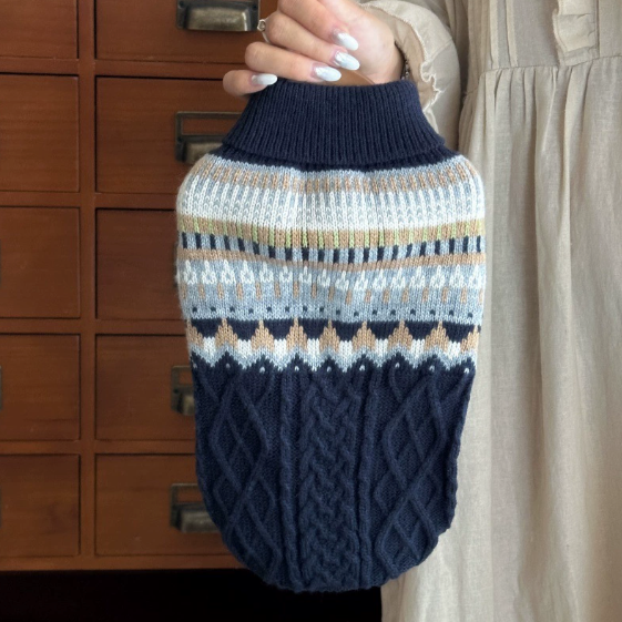 Retro Fair Isle Knit Dog Sweater — Cozy Winter Collection