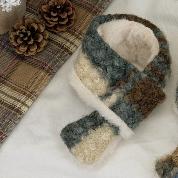 Matching Dog and Owner Winter Scarf Set – Soft Fleece Checkered Neck Warmer for Small Pets and Humans