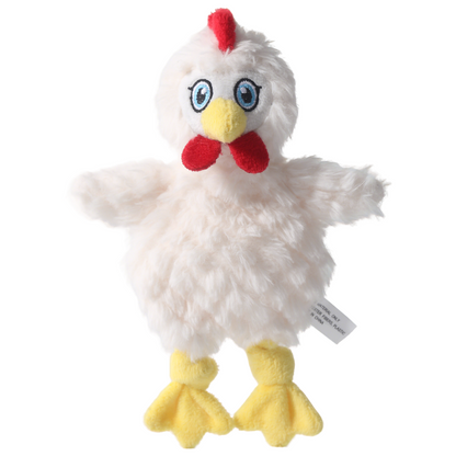Flat Chicken Squeaky Dog Toy – Gentle Interactive Play