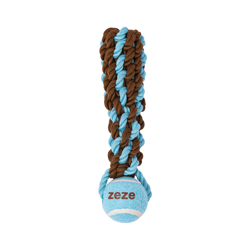 Oh Yeah! Rope & Tennis Ball Dog Toy