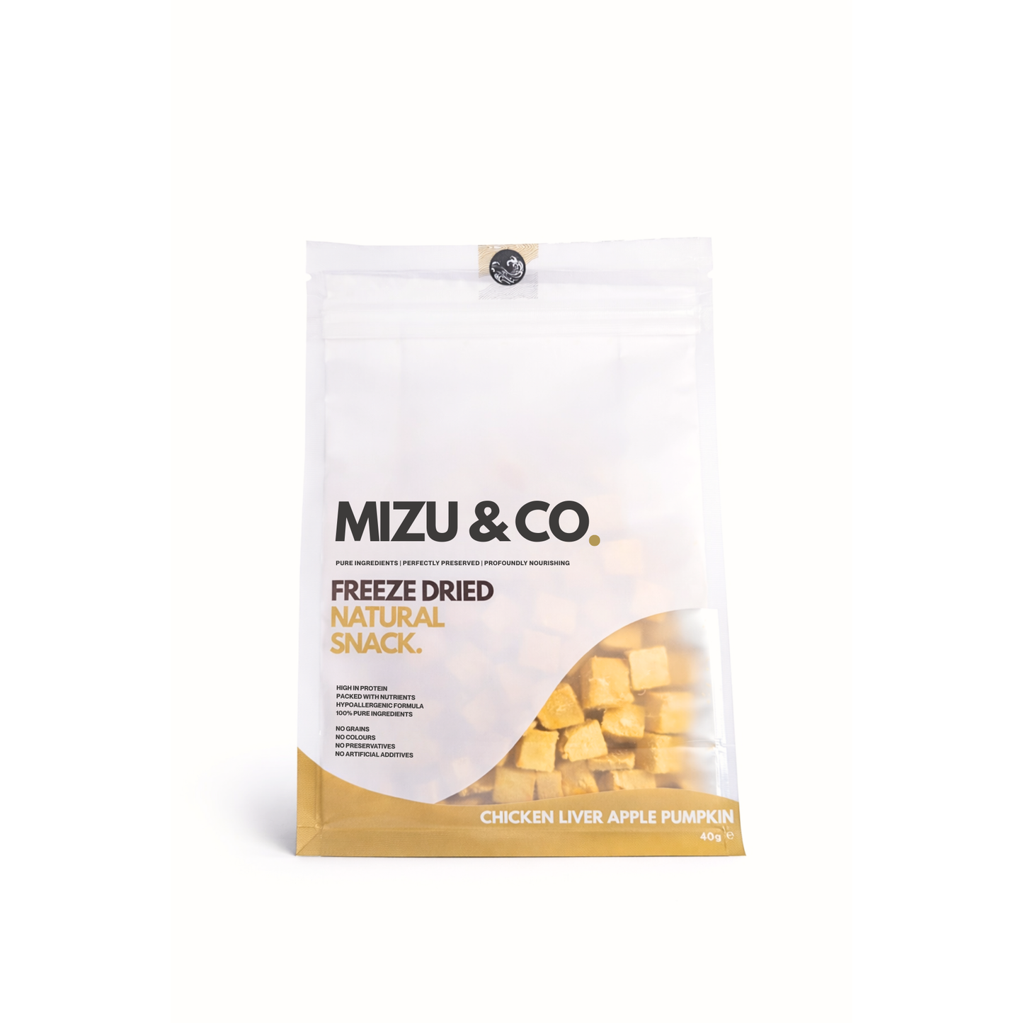 Freeze Dried Chicken liver, Pumpkin, Apple Cubes (70g)