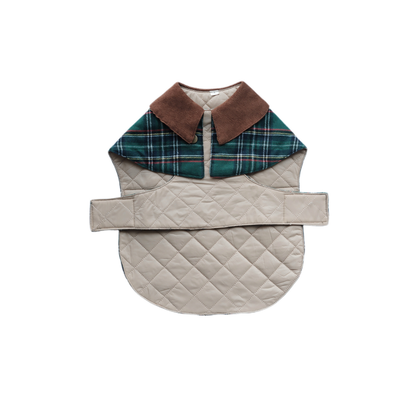 Unique Dog British Green Tartan Coat