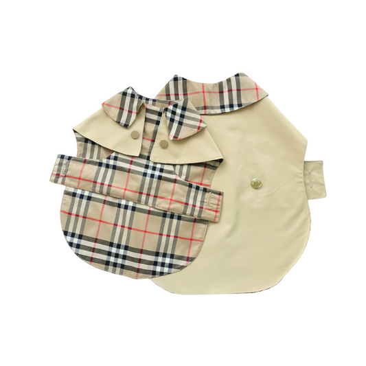 Handmade British Heritage Dog Coat — Classic Check Edition