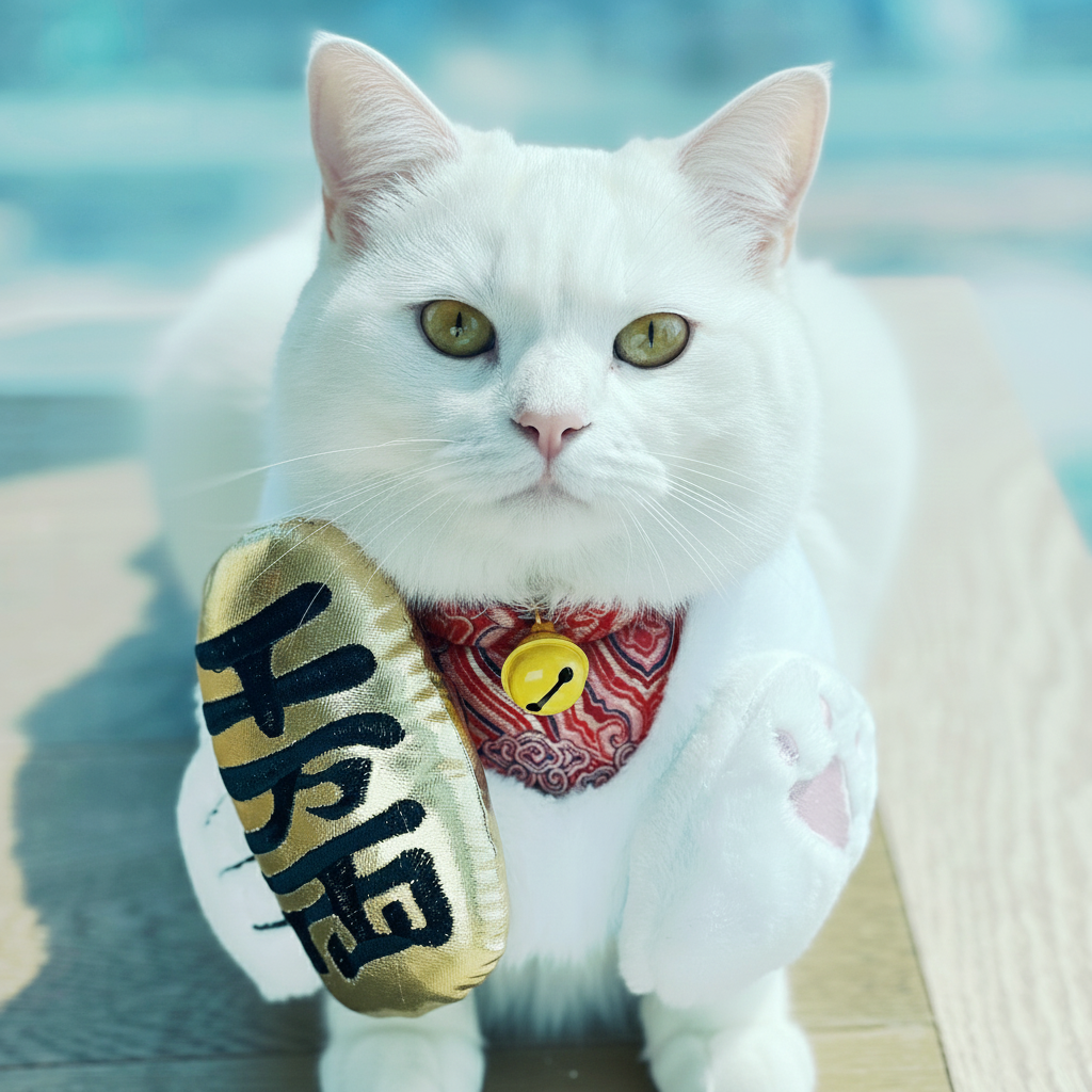 Fortune Cat Pet Bib Collar - Lunar New Year Lucky Accessory (Dogs & Cats)