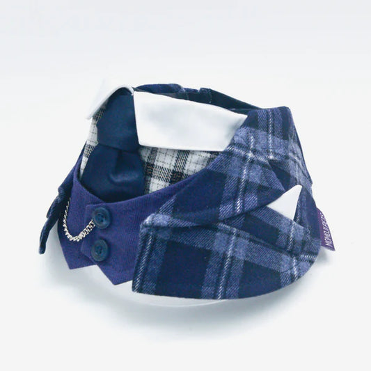 Phillip Formal Pet Bandana – Dapper Outfit for Dogs & Cats (Navy)