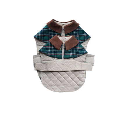 Unique Dog British Green Tartan Coat