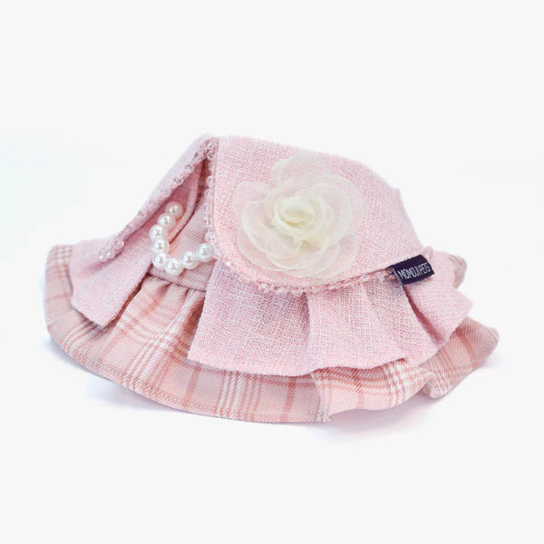 Matilda Pet Bandana - Lace & Pearl Neck Accessory for Dogs & Cats - Pink