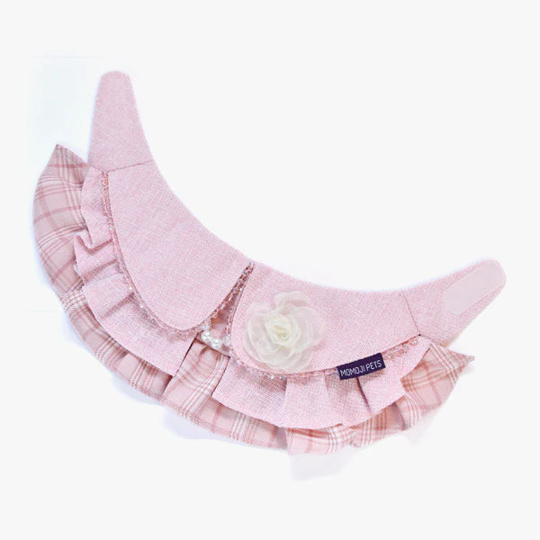 Matilda Pet Bandana - Lace & Pearl Neck Accessory for Dogs & Cats - Pink