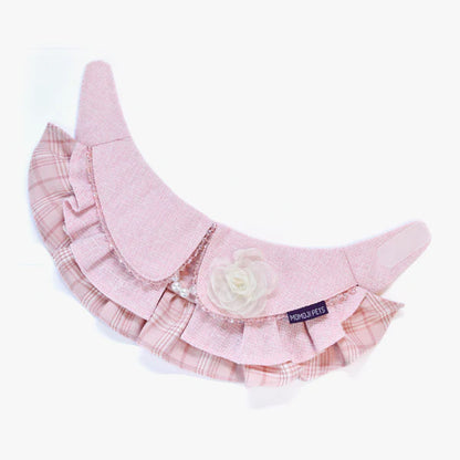 Matilda Pet Bandana - Lace & Pearl Neck Accessory for Dogs & Cats - Pink