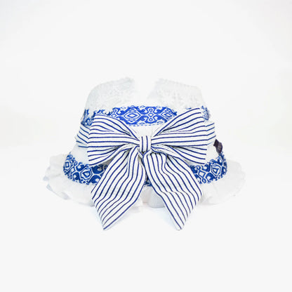 Artemis Designer Pet Bib with Striped Bow
