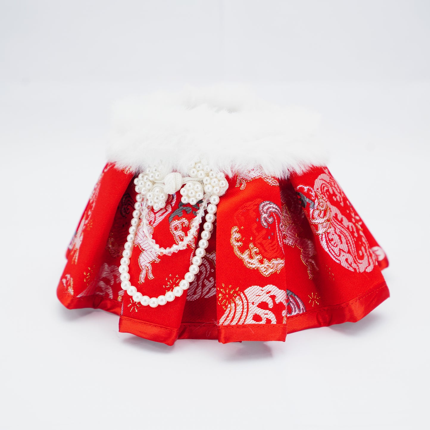 Blush Radiance Red Pet Bib Collar – Chinese New Year Lucky Pet Accessory