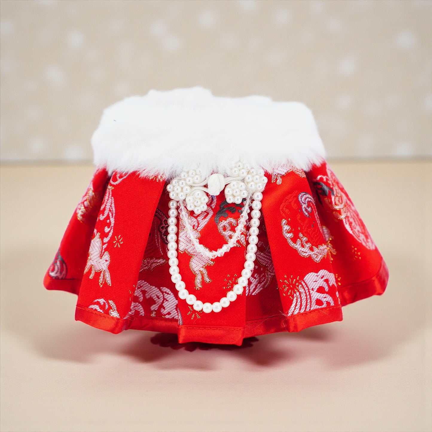 Blush Radiance Red Pet Bib Collar – Chinese New Year Lucky Pet Accessory