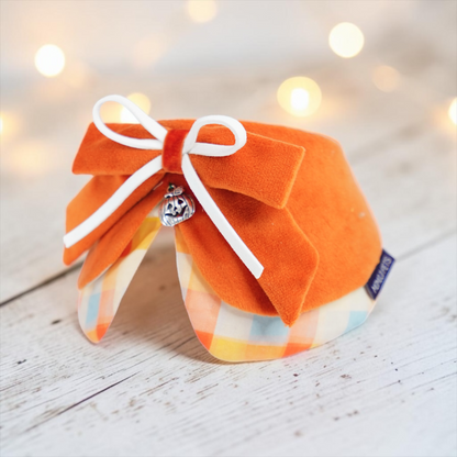 Pumpkin Scholar Pet Bib Collar – Outfit for Cats & Dogs