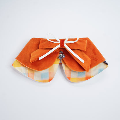 Pumpkin Scholar Pet Bib Collar – Outfit for Cats & Dogs