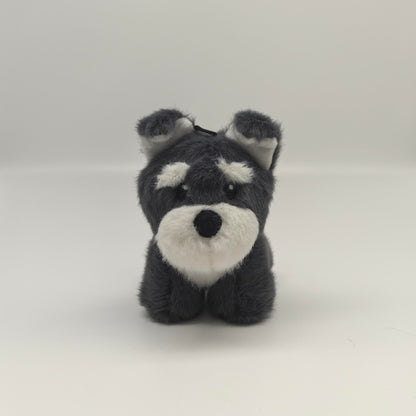 Schnauzer Washable Squeaky Dog Toy & Bag Charm