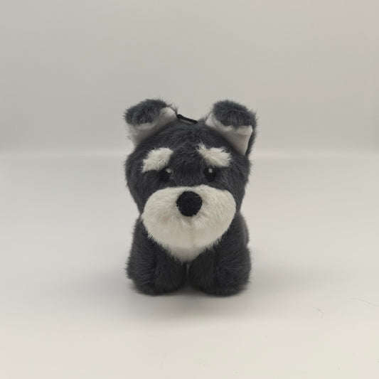 Schnauzer Washable Squeaky Dog Toy & Bag Charm