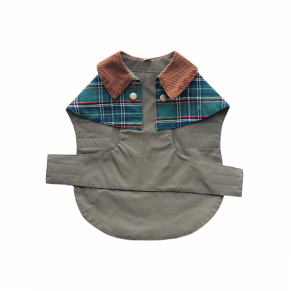 Unique Dog British Olive Tartan Light Coat