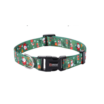 Jolly Green Snowman Collar and Leash Set