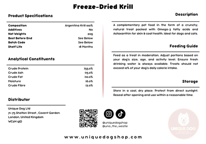 Unique Dog Freeze-Dried Krill