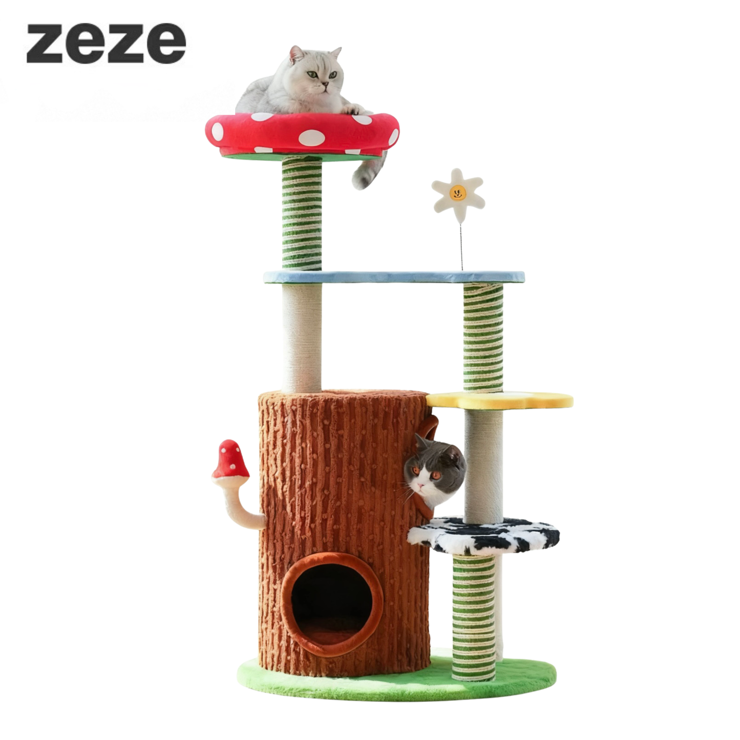 Deluxe 3-in-1 Multi-Function Cat Tree — Bed, Scratcher & Multi-Level Activity Tower
