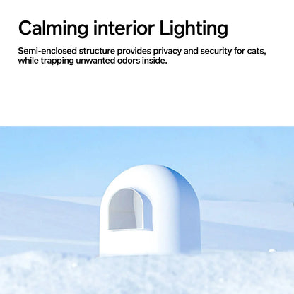 Snow Dome Cat Litter Box with Litter Leakage Guard and Dog Proof Design