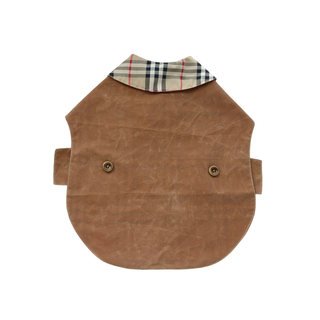 Handmade British Heritage Dog Coat — Waxed Plaid Edition