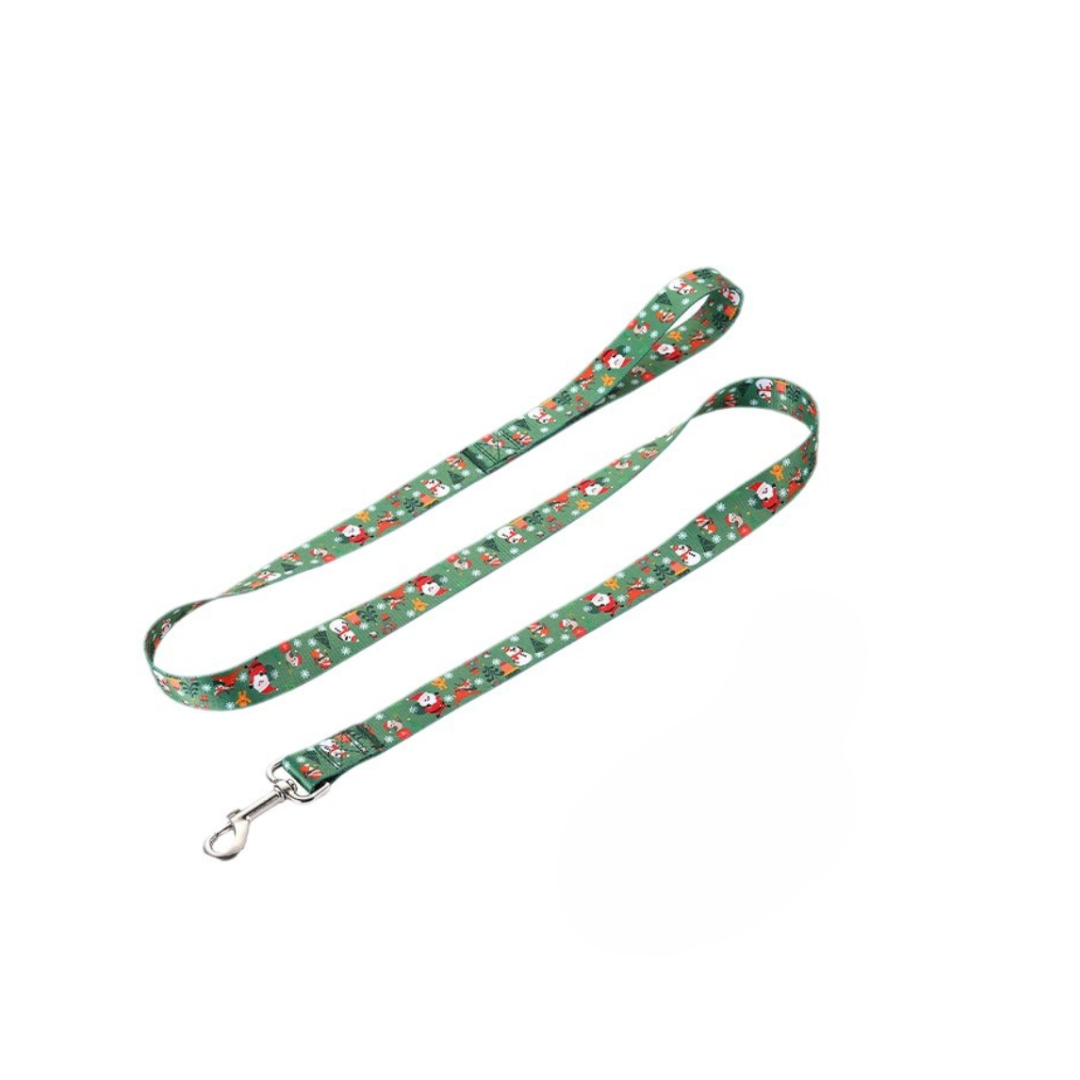 Jolly Green Snowman Collar and Leash Set