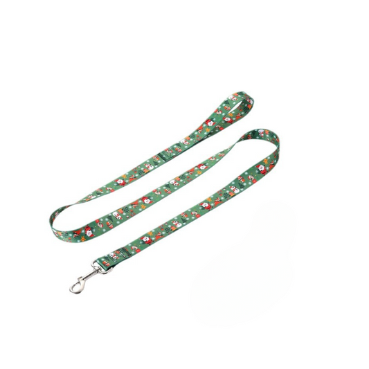 Jolly Green Snowman Dog Leash