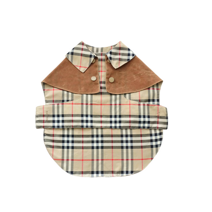 Handmade British Heritage Dog Coat — Waxed Plaid Edition