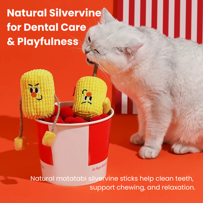 zeze Silvervine Matatabi Wood Pet Toy With Catnip