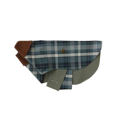 Handmade British Heritage Dog Coat — Olive Classic Field Edition