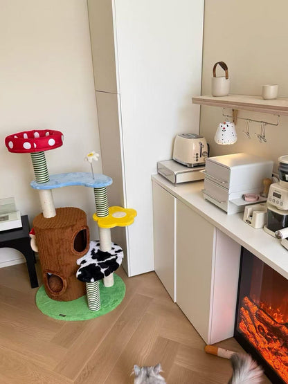 Deluxe 3-in-1 Multi-Function Cat Tree — Bed, Scratcher & Multi-Level Activity Tower