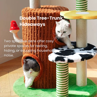 Deluxe 3-in-1 Multi-Function Cat Tree — Bed, Scratcher & Multi-Level Activity Tower