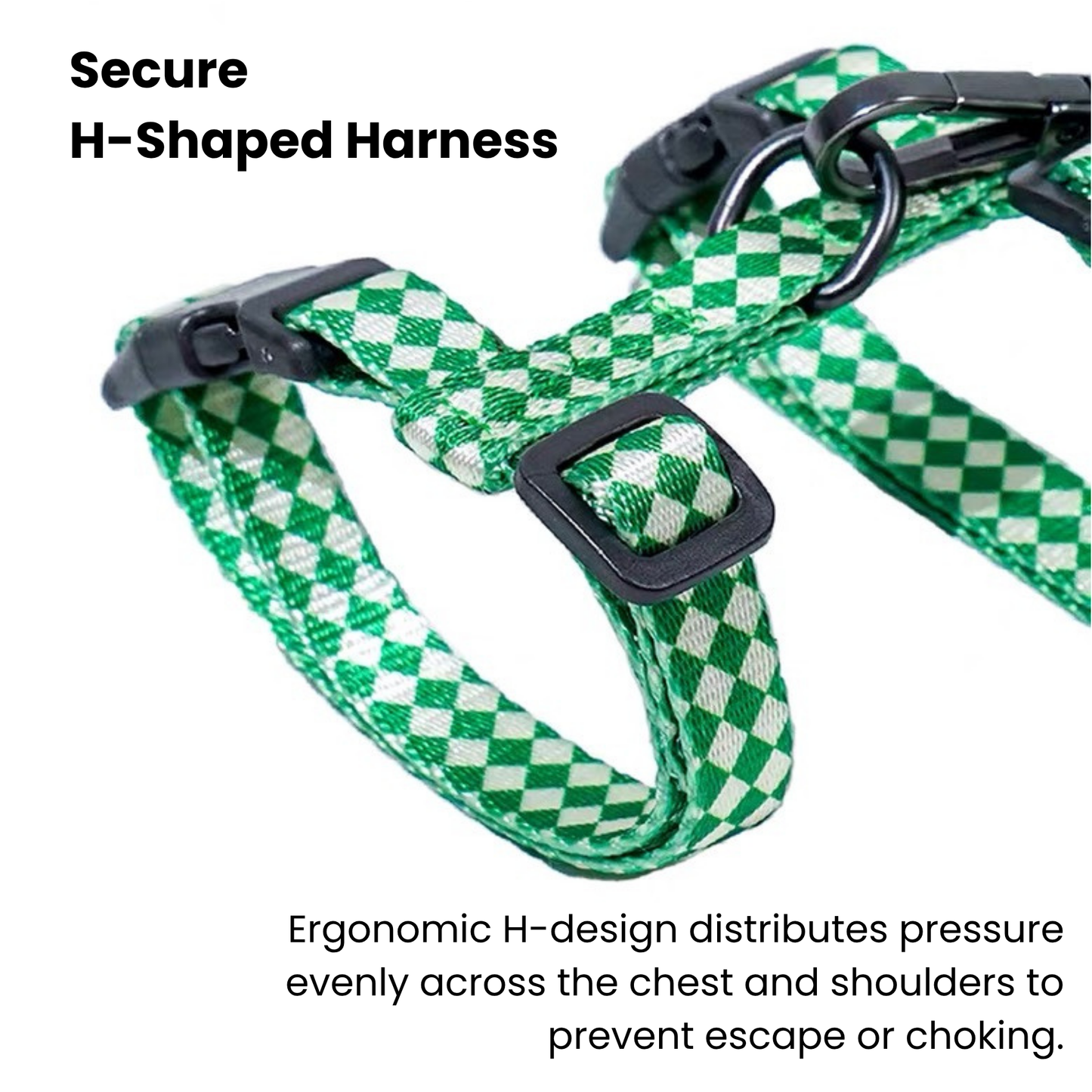 zeze Plaid Cat Harness & Leash Set