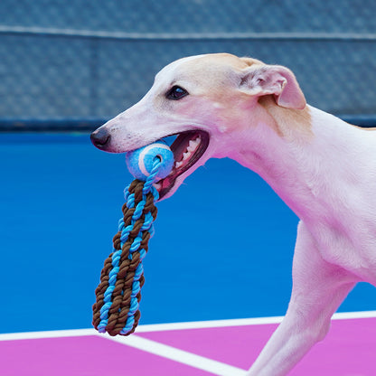 Oh Yeah! Rope & Tennis Ball Dog Toy