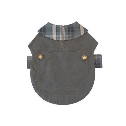 Handmade British Heritage Dog Coat — Waxed Olive Edition