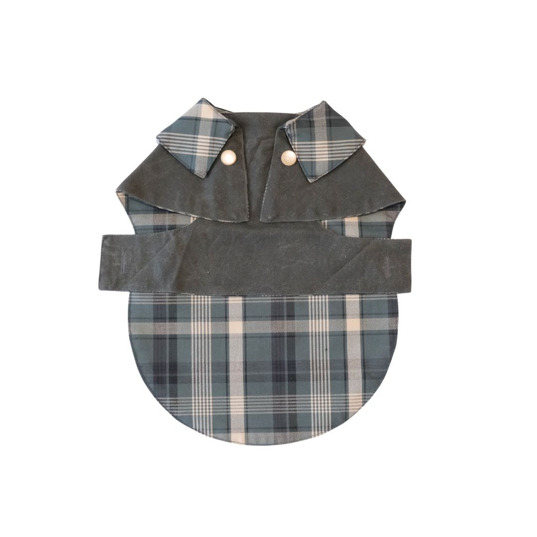 Handmade British Heritage Dog Coat — Waxed Olive Edition