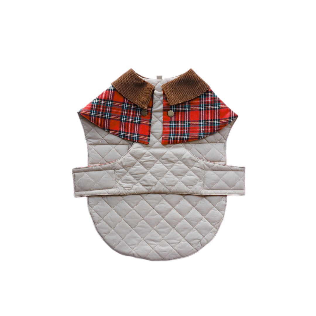 Unique Dog British Red Tartan Coat