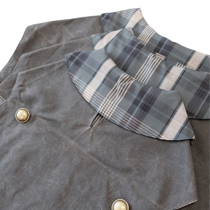 Handmade British Heritage Dog Coat — Waxed Olive Edition